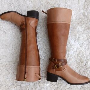 Franco Sarto Leather Heeled Riding Boots